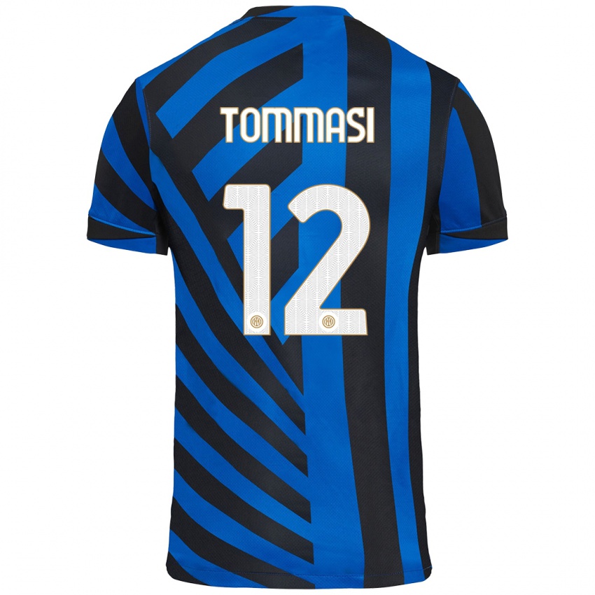 Pánské Francesco Tommasi #12 Modrá Černá Domů Hráčské Dresy 2024/25 Dres