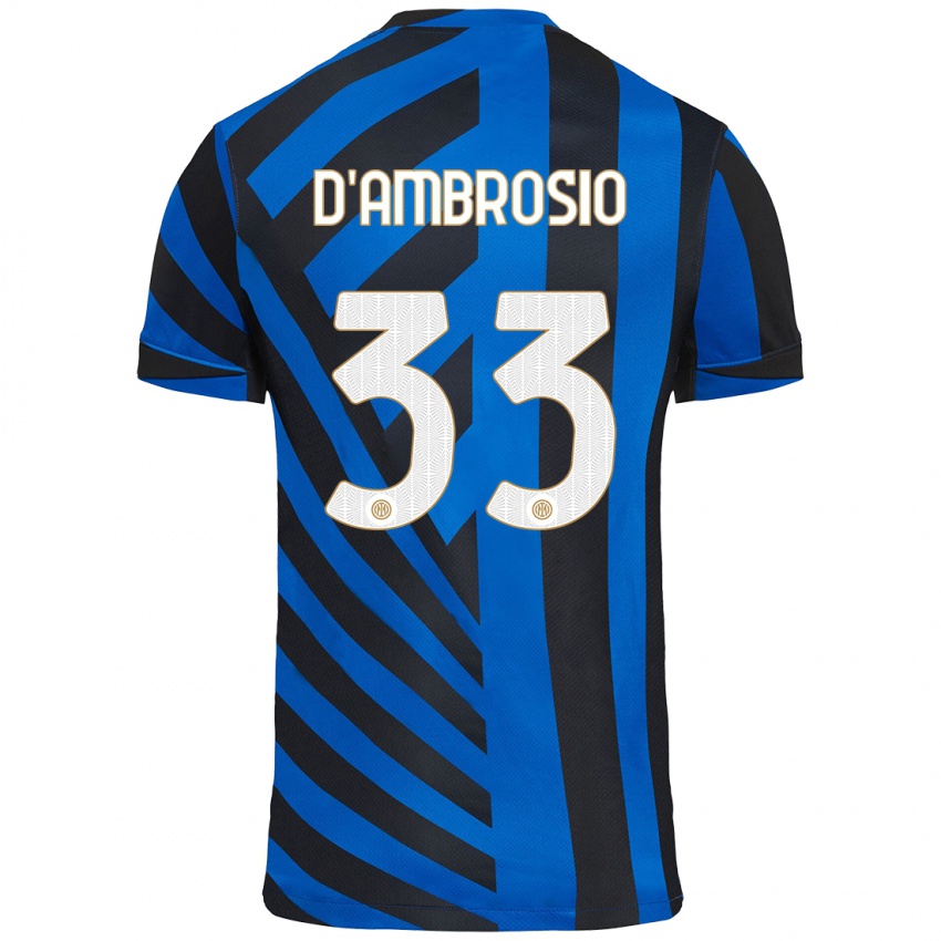 Pánské Danilo D'ambrosio #33 Modrá Černá Domů Hráčské Dresy 2024/25 Dres