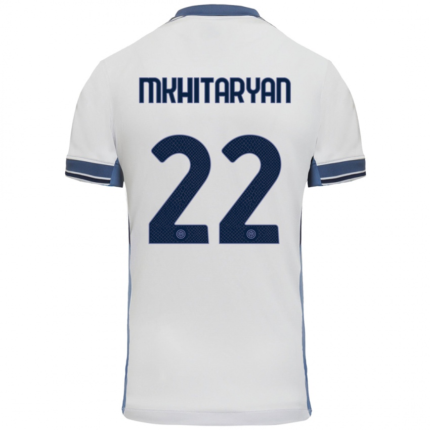 Pánské Henrikh Mkhitaryan #22 Bílá Šedá Daleko Hráčské Dresy 2024/25 Dres