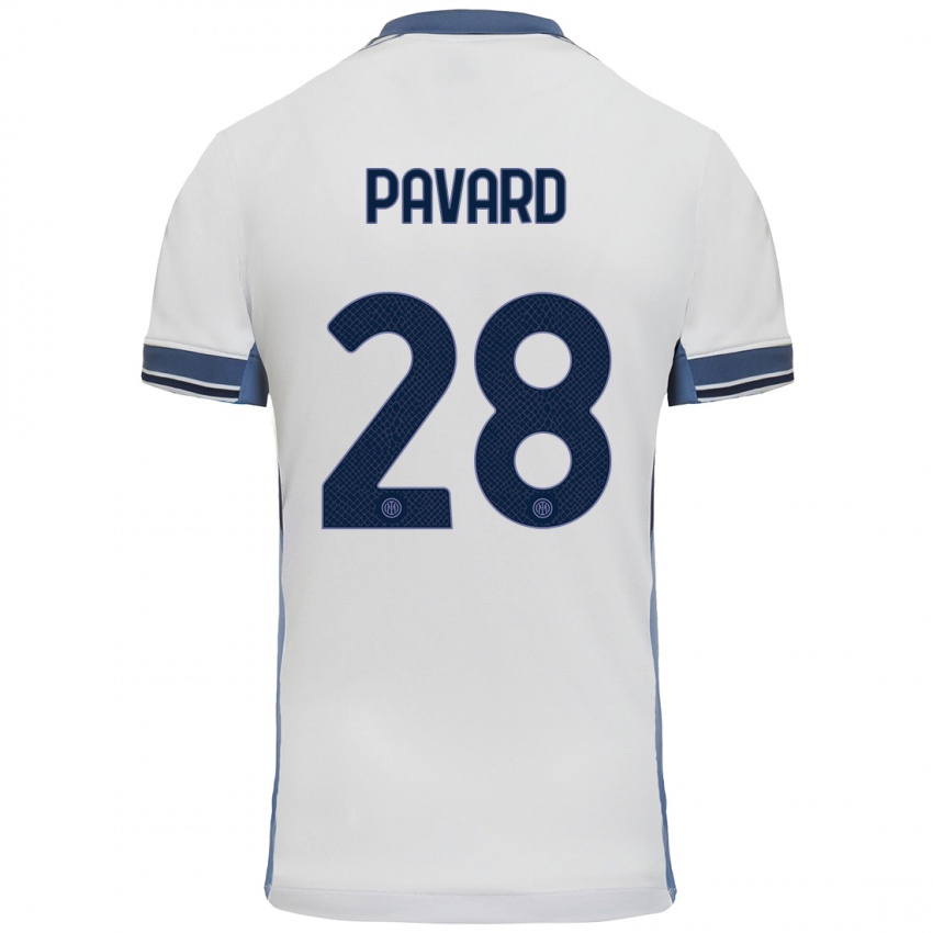 Pánské Benjamin Pavard #28 Bílá Šedá Daleko Hráčské Dresy 2024/25 Dres