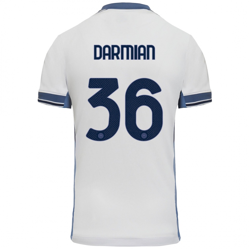 Pánské Matteo Darmian #36 Bílá Šedá Daleko Hráčské Dresy 2024/25 Dres