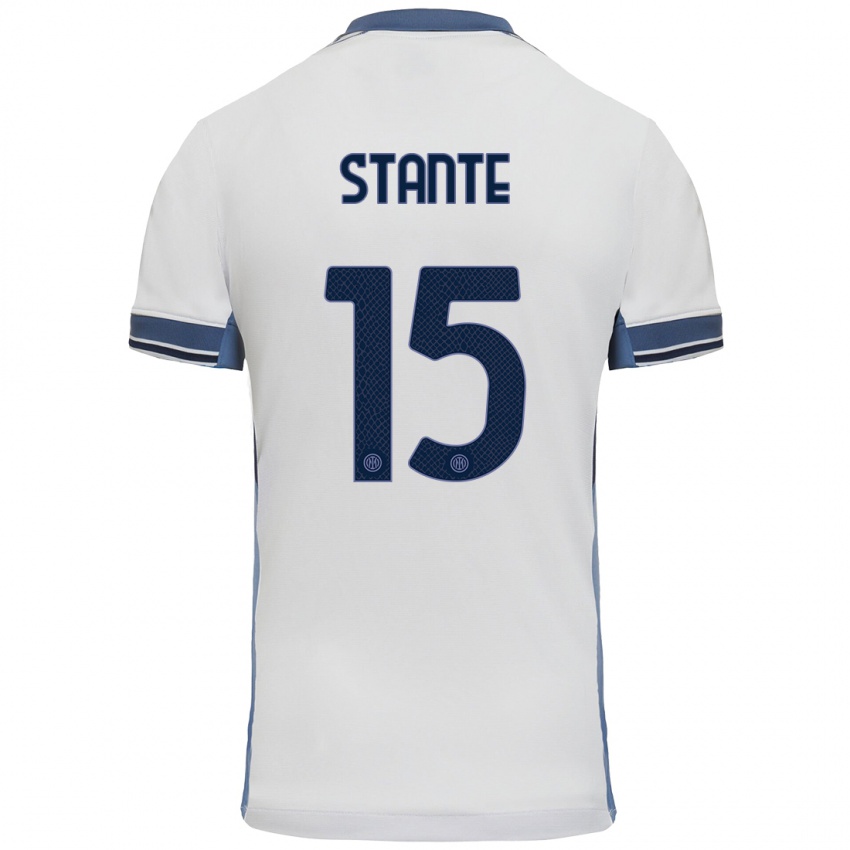 Pánské Francesco Stante #15 Bílá Šedá Daleko Hráčské Dresy 2024/25 Dres