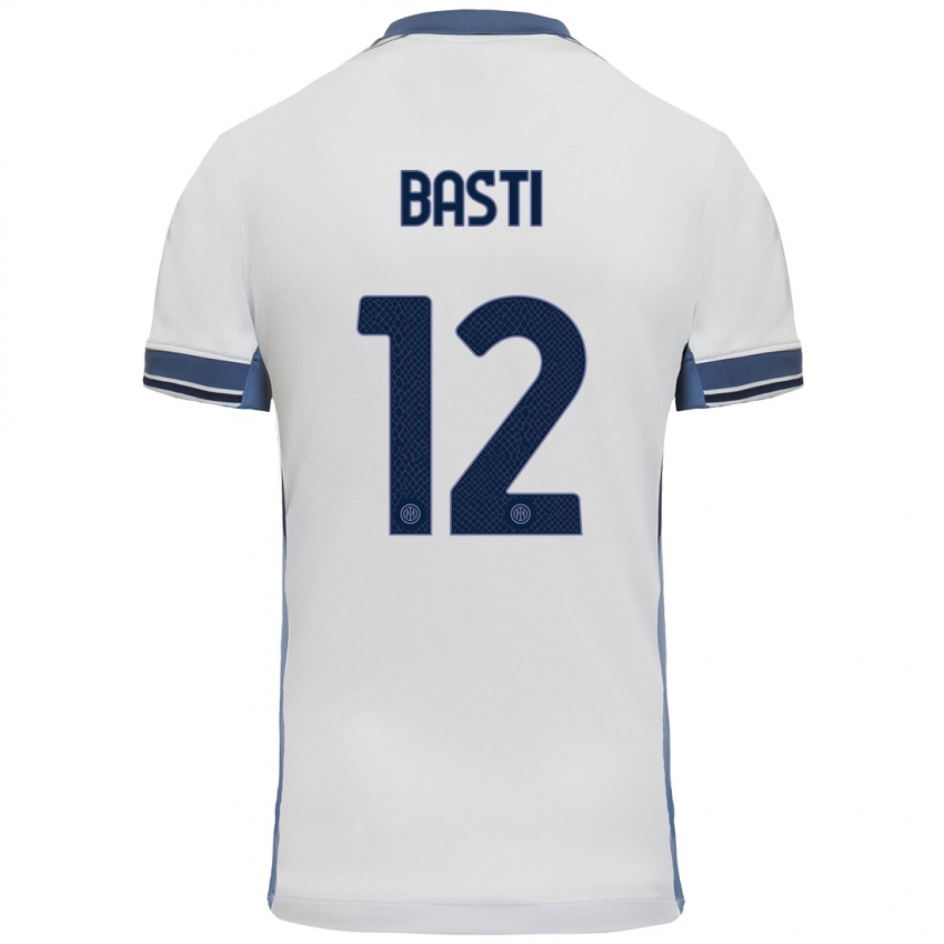 Pánské Matteo Basti #12 Bílá Šedá Daleko Hráčské Dresy 2024/25 Dres