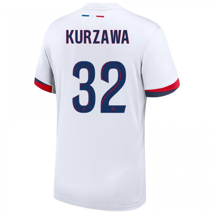 Pánské Layvin Kurzawa #32 Bílá Modrá Červená Daleko Hráčské Dresy 2024/25 Dres