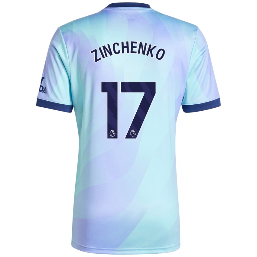 Pánské Oleksandr Zinchenko #17 Aqua Třetí Hráčské Dresy 2024/25 Dres