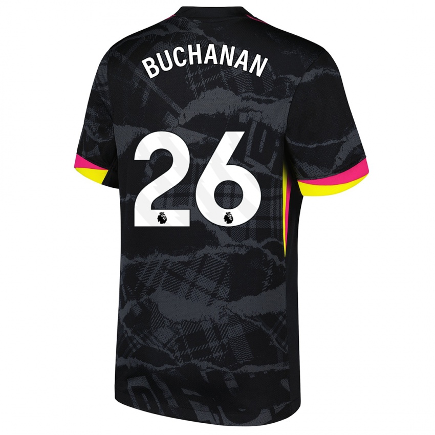 Pánské Kadeisha Buchanan #26 Černá Růžová Třetí Hráčské Dresy 2024/25 Dres