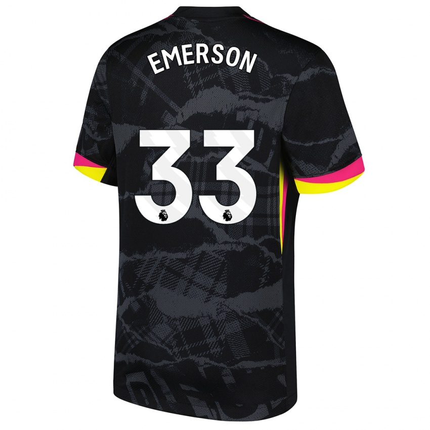 Pánské Emerson #33 Černá Růžová Třetí Hráčské Dresy 2024/25 Dres