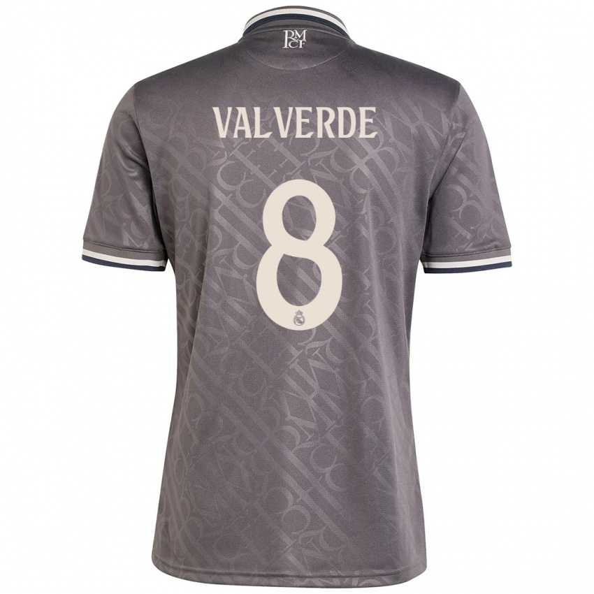 Pánské Federico Valverde #8 Dřevěné Uhlí Třetí Hráčské Dresy 2024/25 Dres