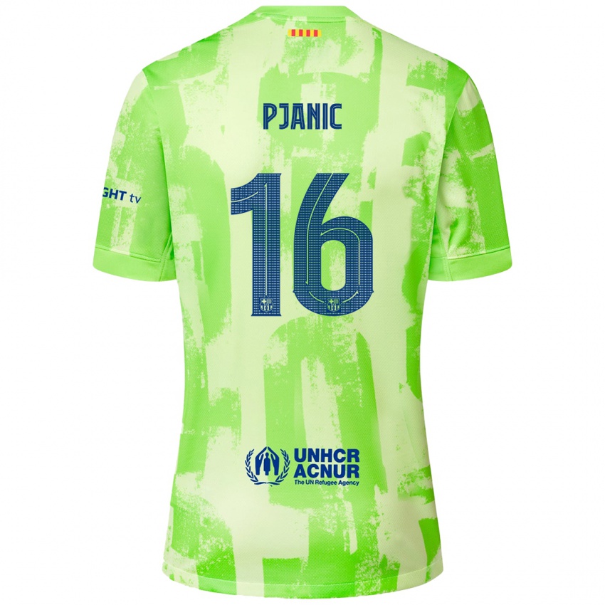 Pánské Miralem Pjanic #16 Vápno Třetí Hráčské Dresy 2024/25 Dres