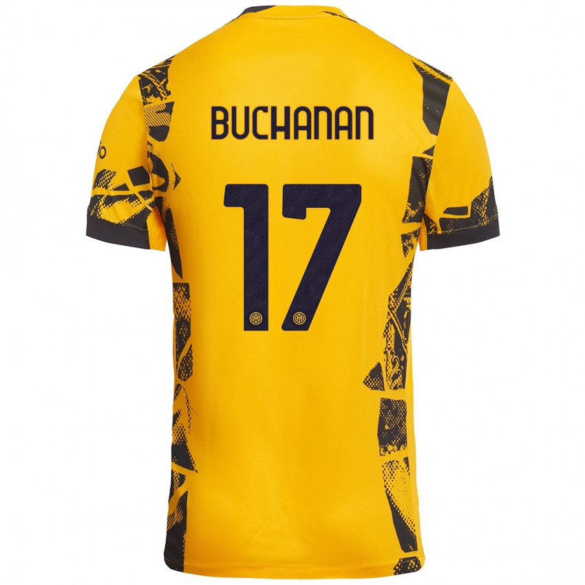 Pánské Tajon Buchanan #17 Zlatá Černá Třetí Hráčské Dresy 2024/25 Dres