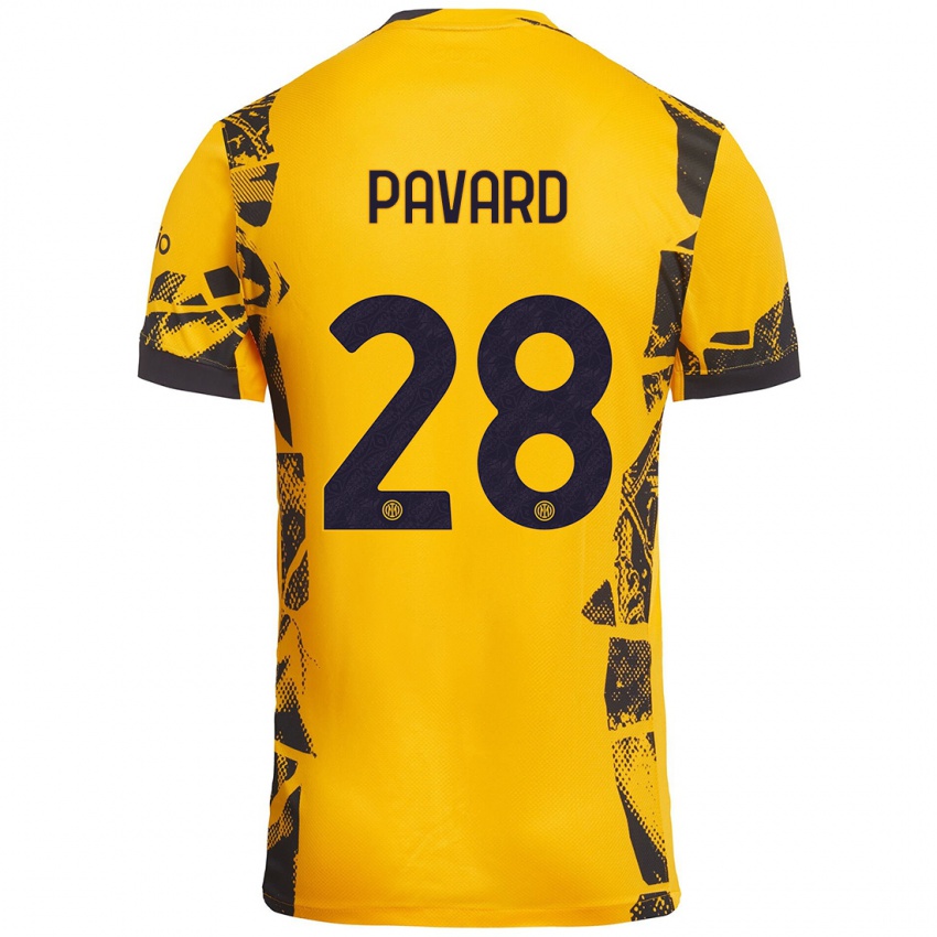 Pánské Benjamin Pavard #28 Zlatá Černá Třetí Hráčské Dresy 2024/25 Dres