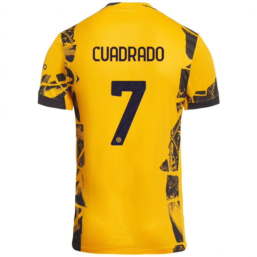 Pánské Juan Cuadrado #7 Zlatá Černá Třetí Hráčské Dresy 2024/25 Dres