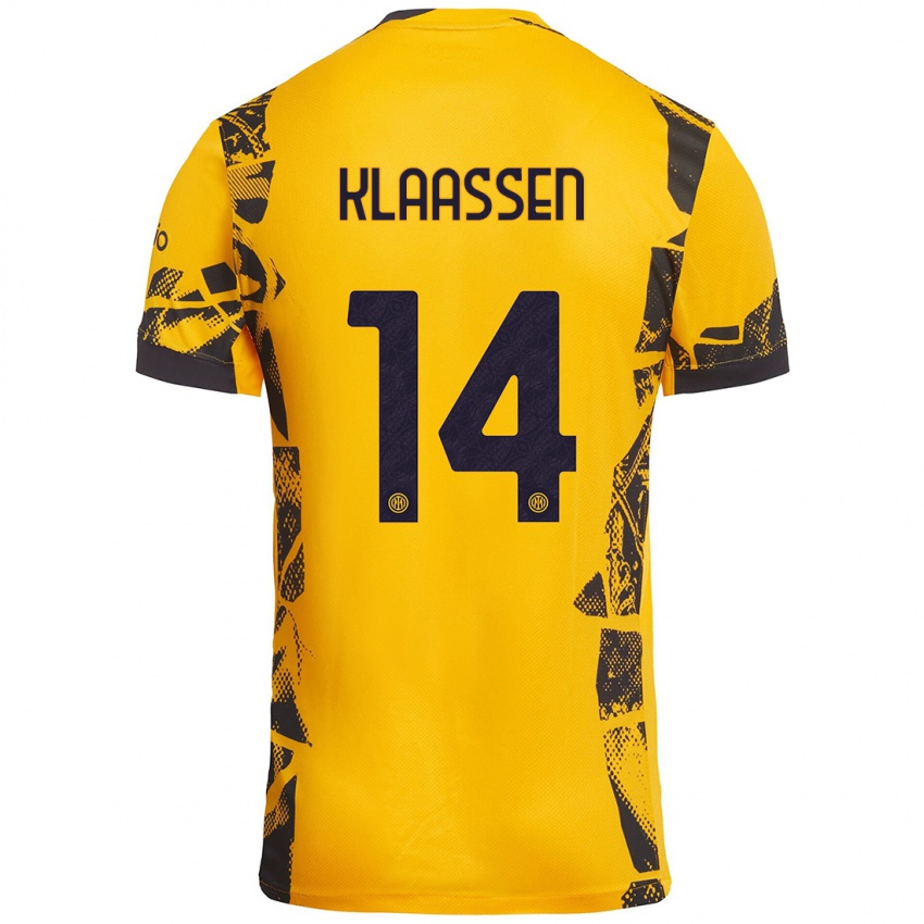 Pánské Davy Klaassen #14 Zlatá Černá Třetí Hráčské Dresy 2024/25 Dres