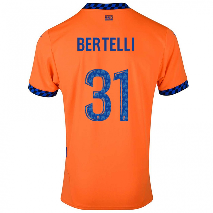 Pánské Ugo Bertelli #31 Oranžová Tmavě Modrá Třetí Hráčské Dresy 2024/25 Dres