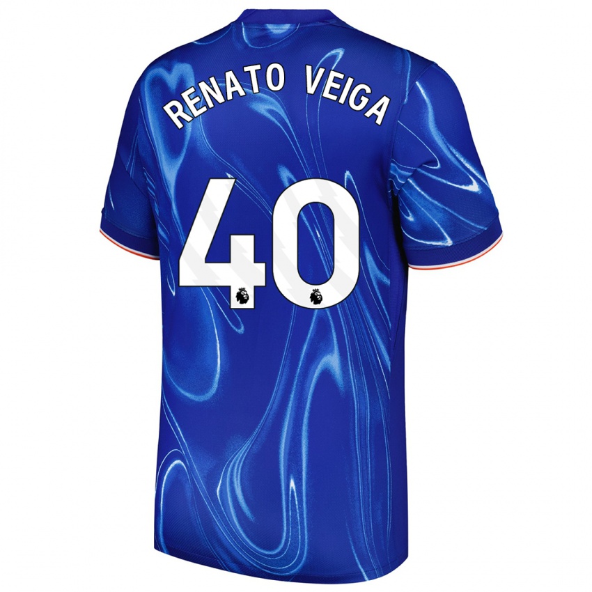 Dámské Renato Veiga #40 Modrá Bílá Domů Hráčské Dresy 2024/25 Dres