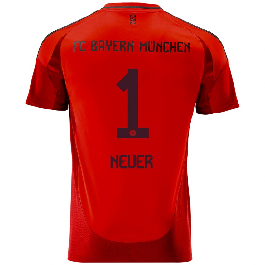 Dámské Manuel Neuer #1 Červený Domů Hráčské Dresy 2024/25 Dres