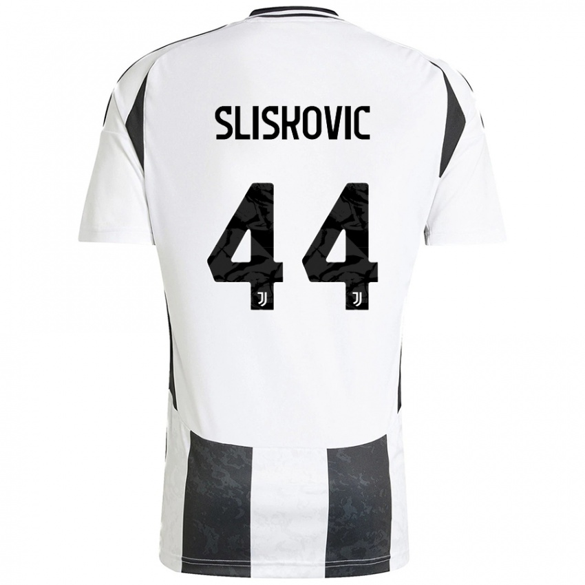 Dámské Gloria Slišković #44 Bílá Černá Domů Hráčské Dresy 2024/25 Dres