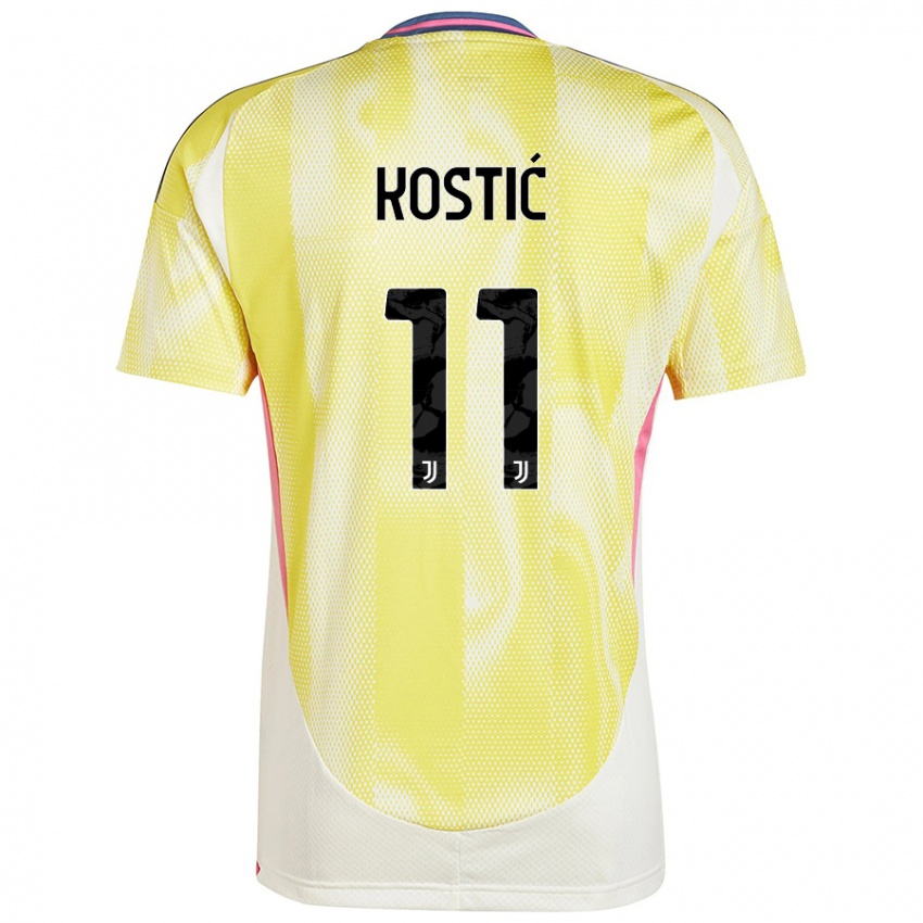 Dámské Filip Kostic #11 Solární Žlutá Daleko Hráčské Dresy 2024/25 Dres