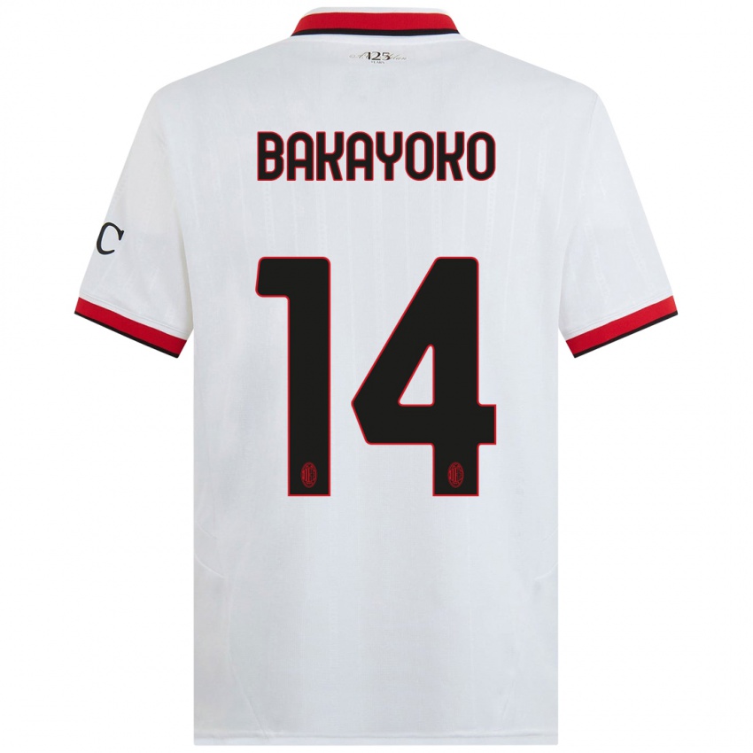 Dámské Tiemoue Bakayoko #14 Bílá Černá Červená Daleko Hráčské Dresy 2024/25 Dres