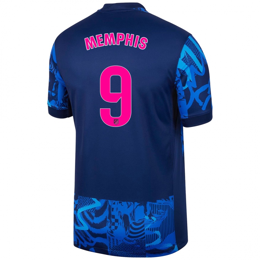 Dámské Memphis Depay #9 Královská Modrá Třetí Hráčské Dresy 2024/25 Dres