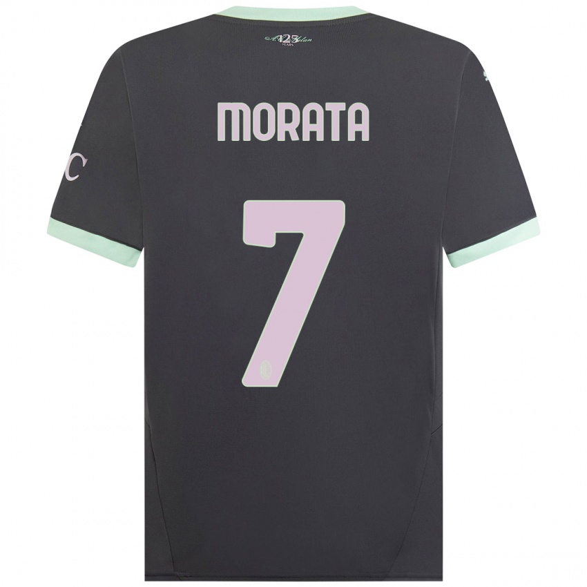 Dámské Alvaro Morata #7 Šedá Třetí Hráčské Dresy 2024/25 Dres