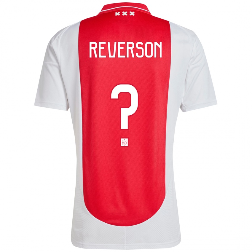 Dětské Paul Reverson #0 Červená Bílá Domů Hráčské Dresy 2024/25 Dres