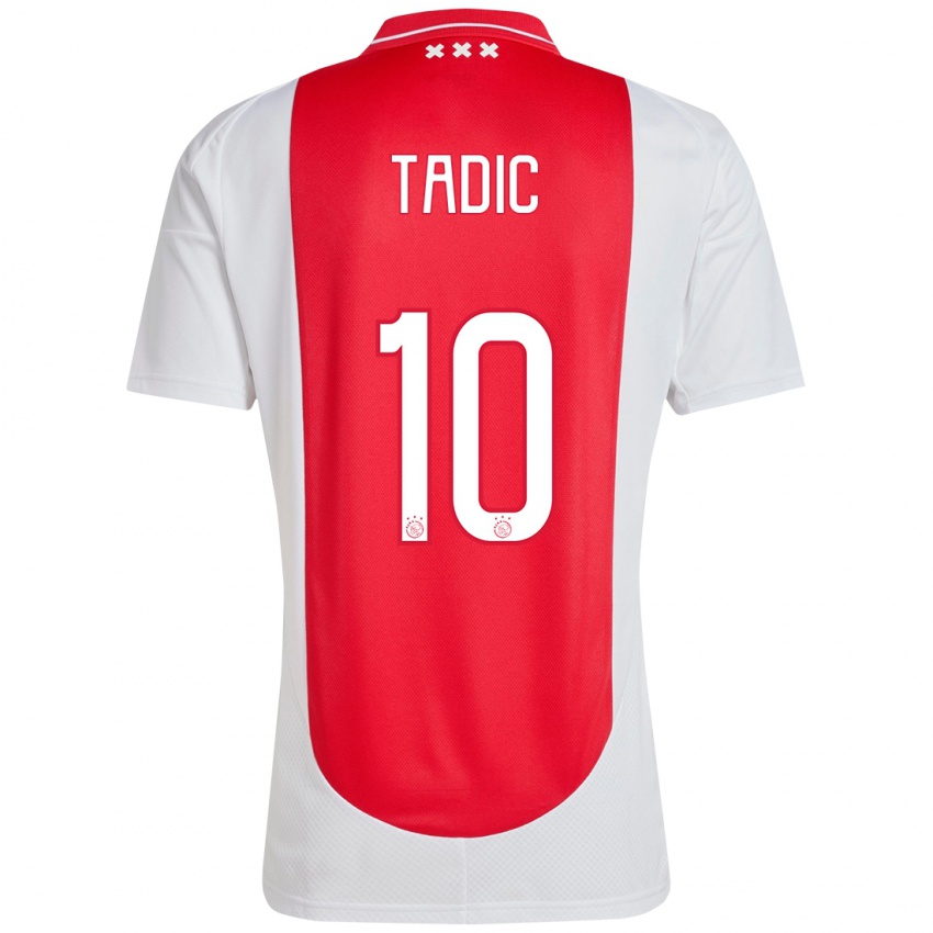 Dětské Dusan Tadic #10 Červená Bílá Domů Hráčské Dresy 2024/25 Dres