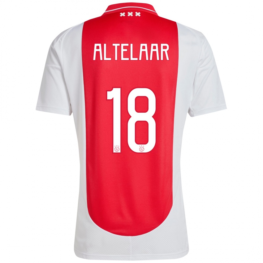 Dětské Jamie Altelaar #18 Červená Bílá Domů Hráčské Dresy 2024/25 Dres