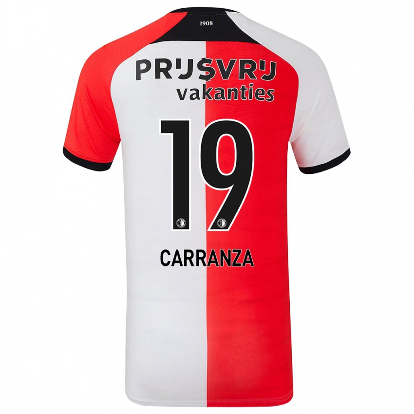 Dětské Julián Carranza #19 Červená Bílá Domů Hráčské Dresy 2024/25 Dres