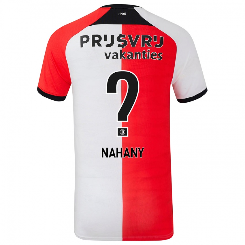 Dětské Arman Nahany #0 Červená Bílá Domů Hráčské Dresy 2024/25 Dres