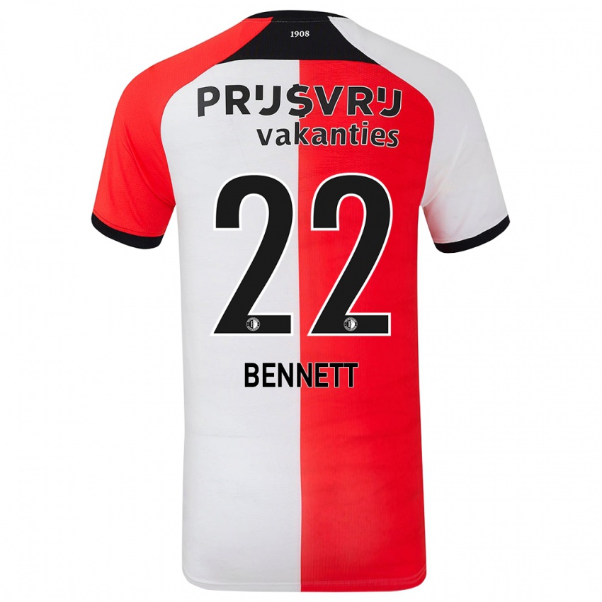 Dětské Walter Bennett #22 Červená Bílá Domů Hráčské Dresy 2024/25 Dres