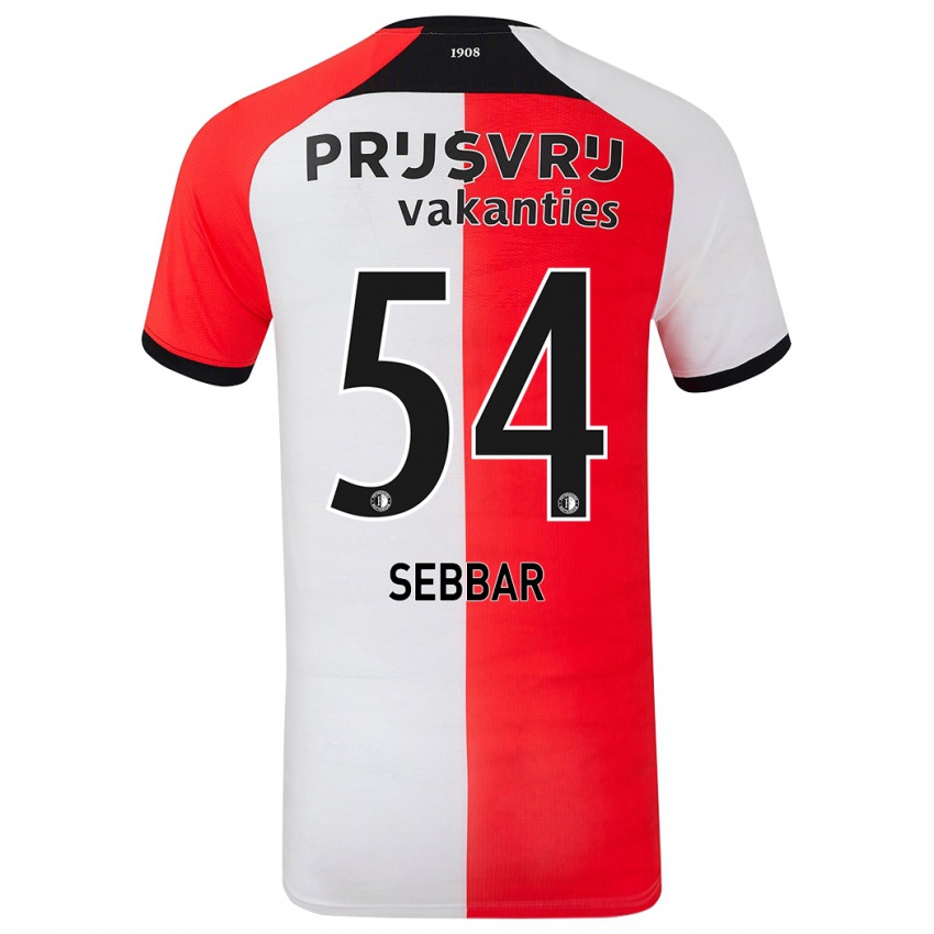 Dětské Marouane Sebbar #54 Červená Bílá Domů Hráčské Dresy 2024/25 Dres