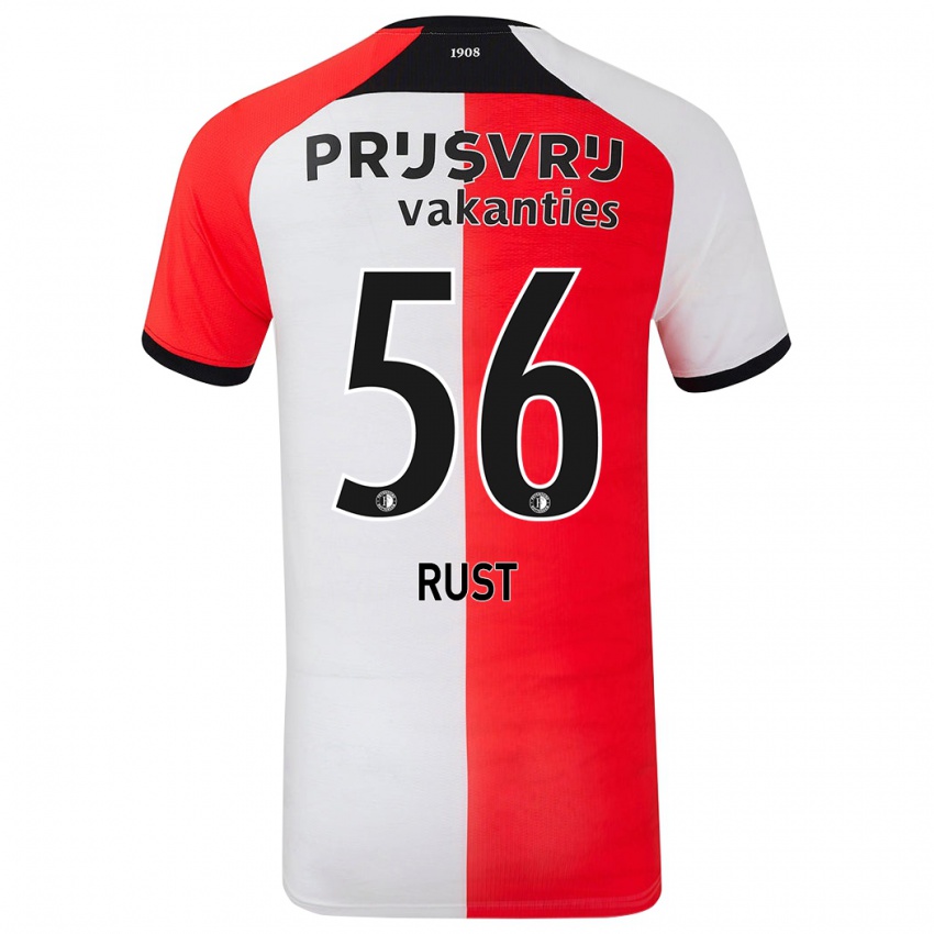 Dětské Fabiano Rust #56 Červená Bílá Domů Hráčské Dresy 2024/25 Dres