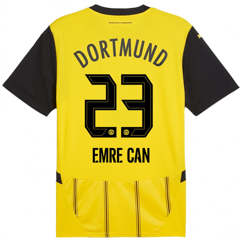 Dětské Emre Can #23 Žlutá Černá Domů Hráčské Dresy 2024/25 Dres