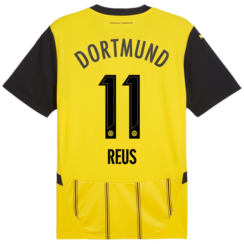 Dětské Marco Reus #11 Žlutá Černá Domů Hráčské Dresy 2024/25 Dres