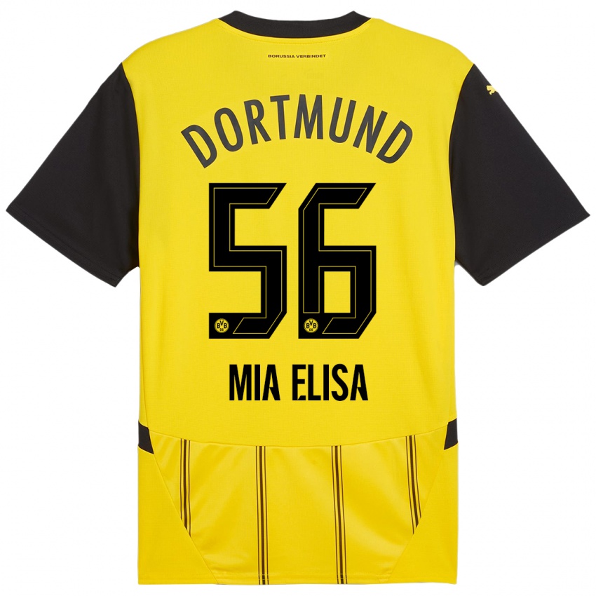 Dětské Bomnuter Mia Elisa #56 Žlutá Černá Domů Hráčské Dresy 2024/25 Dres