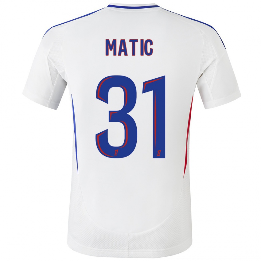 Dětské Nemanja Matic #31 Bílá Modrá Domů Hráčské Dresy 2024/25 Dres