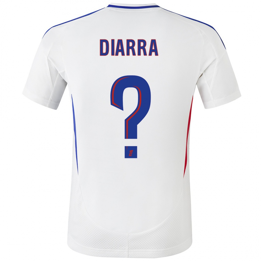 Dětské Lassine Diarra #0 Bílá Modrá Domů Hráčské Dresy 2024/25 Dres