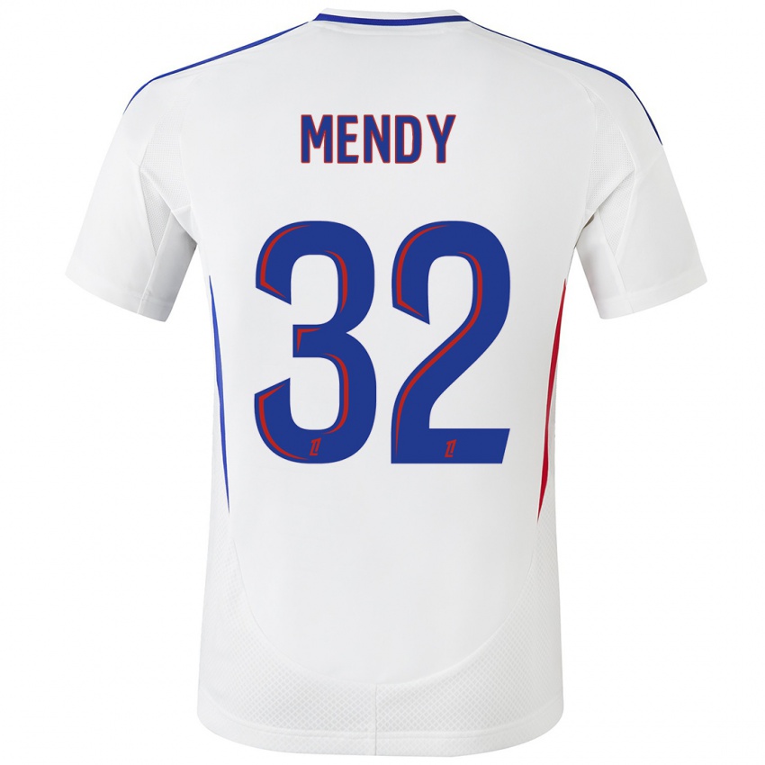 Dětské Maeline Mendy #32 Bílá Modrá Domů Hráčské Dresy 2024/25 Dres