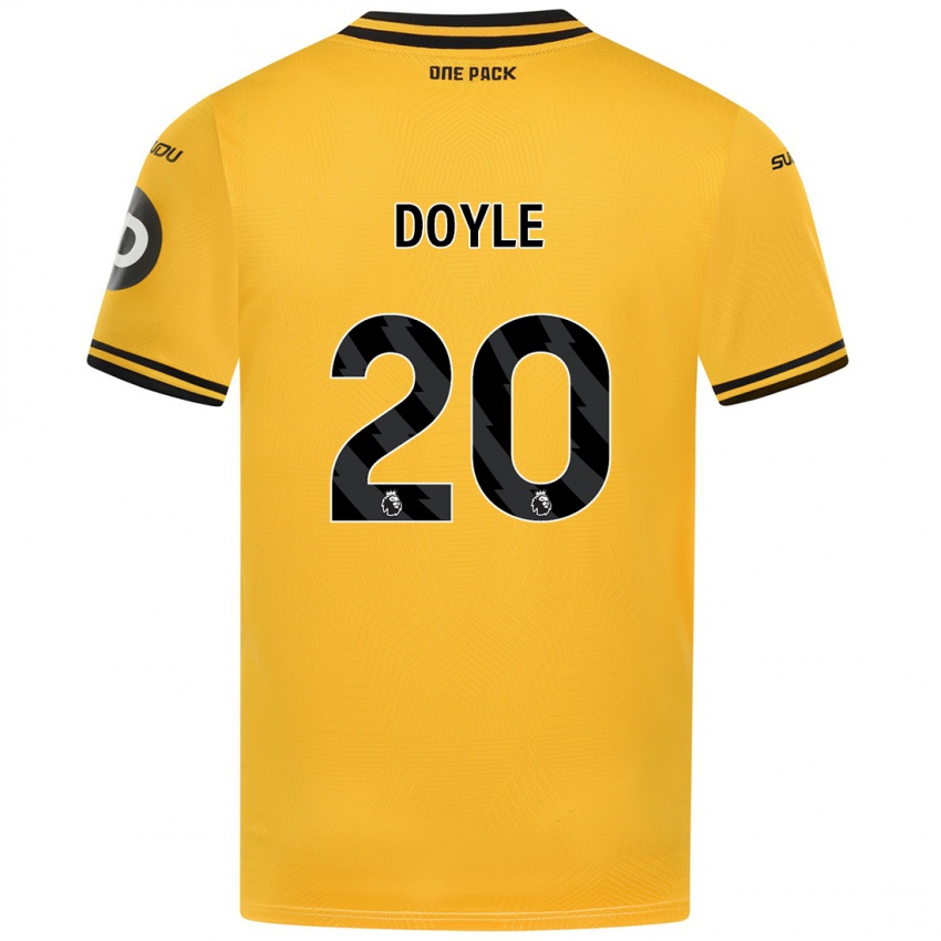 Dětské Tommy Doyle #20 Žluť Domů Hráčské Dresy 2024/25 Dres