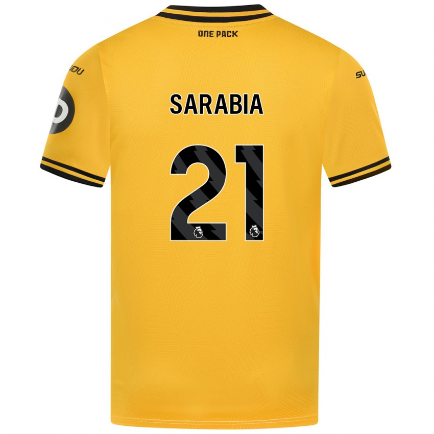 Dětské Pablo Sarabia #21 Žluť Domů Hráčské Dresy 2024/25 Dres