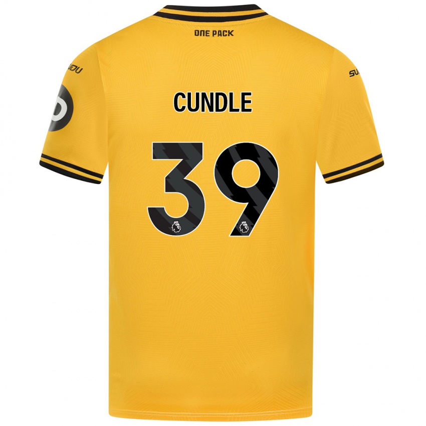 Dětské Luke Cundle #39 Žluť Domů Hráčské Dresy 2024/25 Dres