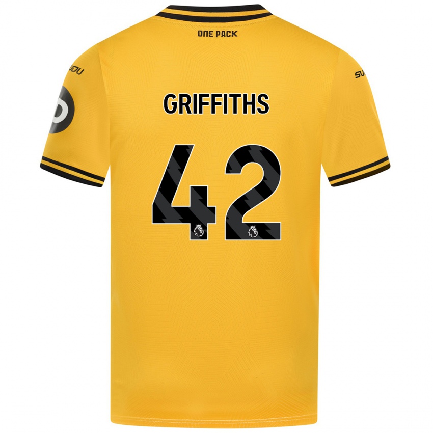 Dětské Harvey Griffiths #42 Žluť Domů Hráčské Dresy 2024/25 Dres