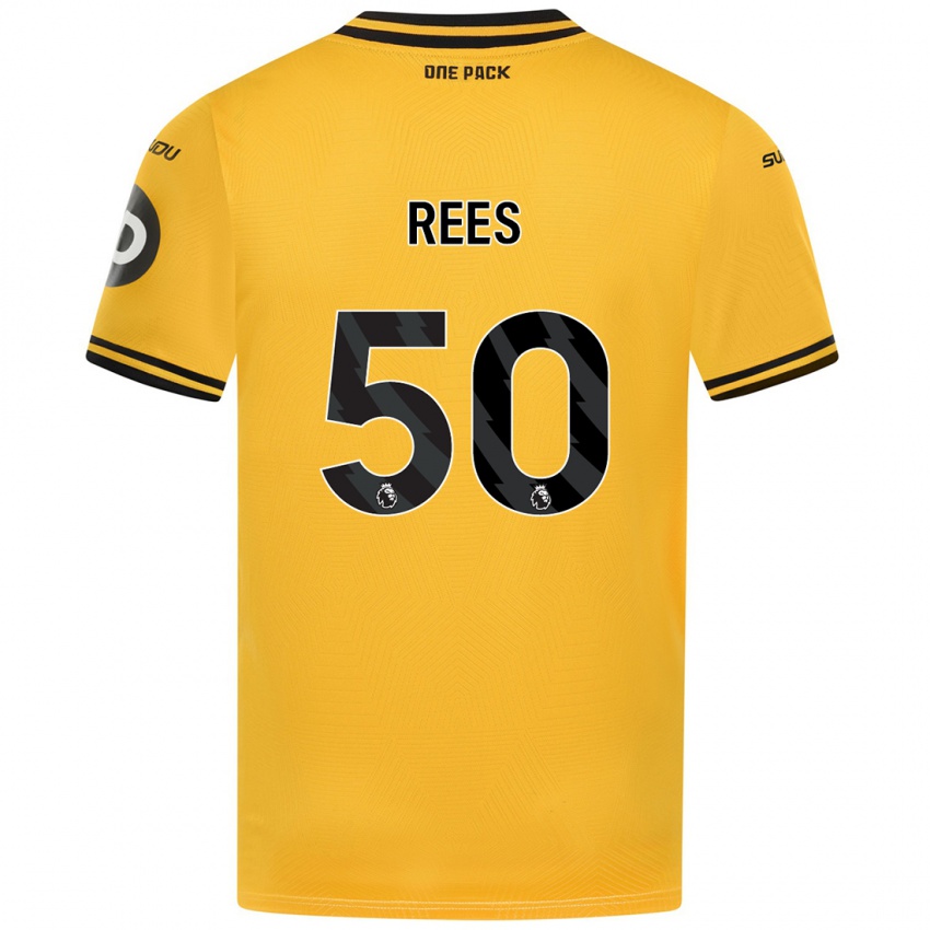 Dětské Mason Rees #50 Žluť Domů Hráčské Dresy 2024/25 Dres