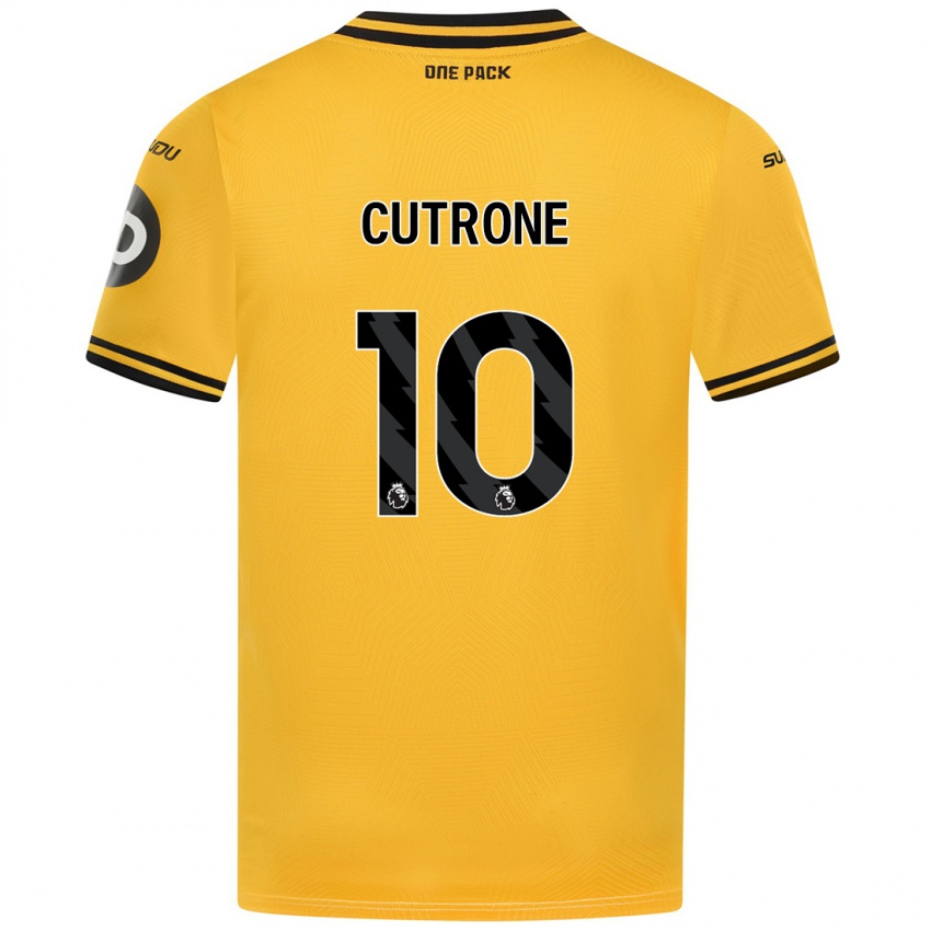 Dětské Patrick Cutrone #10 Žluť Domů Hráčské Dresy 2024/25 Dres