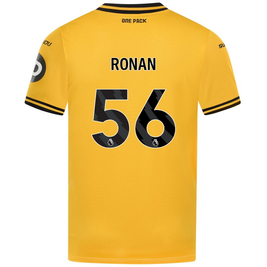 Dětské Connor Ronan #56 Žluť Domů Hráčské Dresy 2024/25 Dres