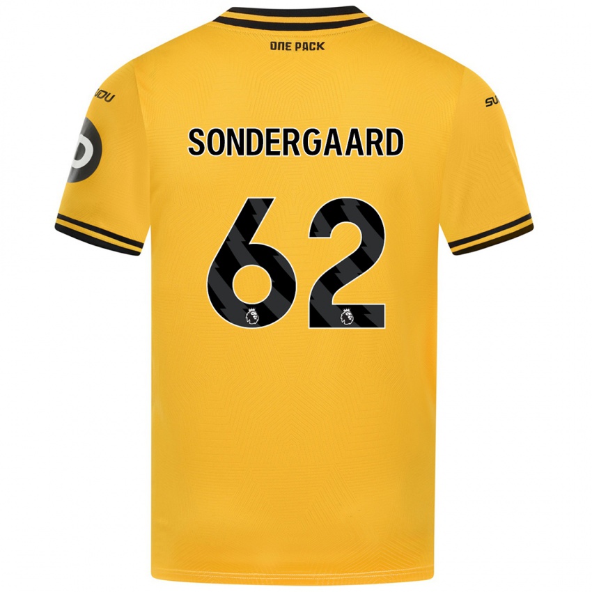 Dětské Andreas Sondergaard #62 Žluť Domů Hráčské Dresy 2024/25 Dres