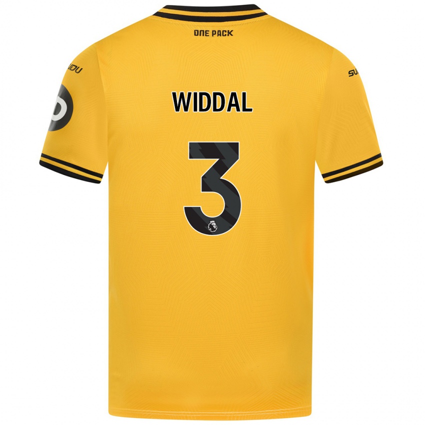 Dětské Natalie Widdal #3 Žluť Domů Hráčské Dresy 2024/25 Dres