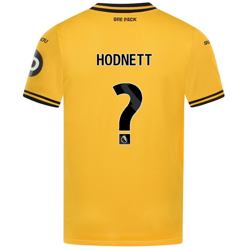 Dětské Jack Hodnett #0 Žluť Domů Hráčské Dresy 2024/25 Dres