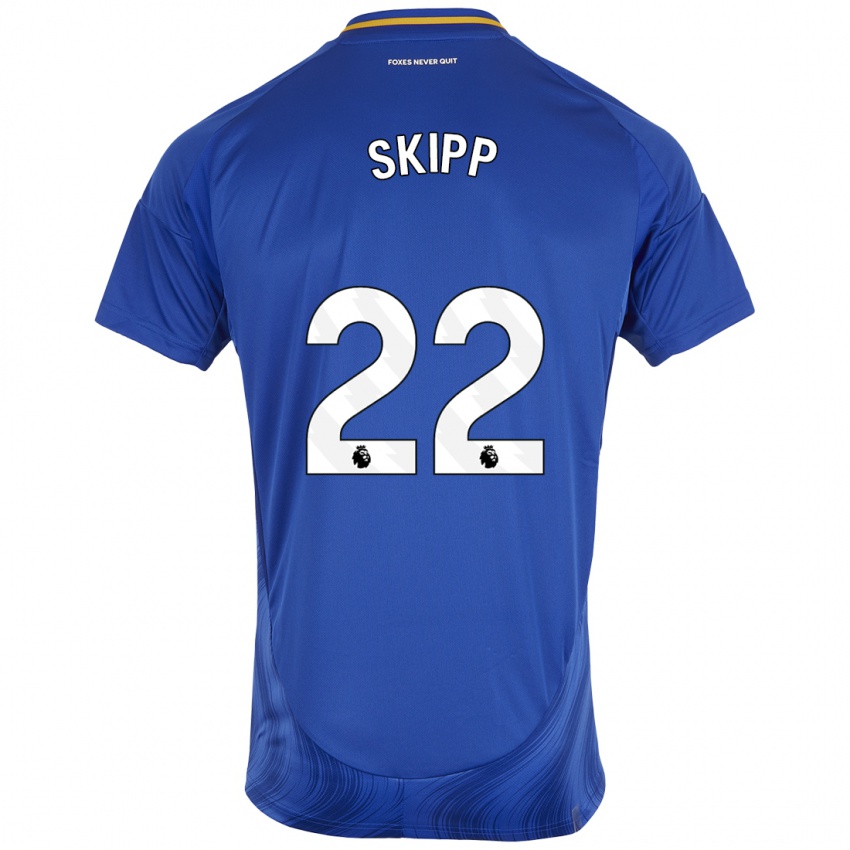 Dětské Oliver Skipp #22 Modrá Bílá Domů Hráčské Dresy 2024/25 Dres